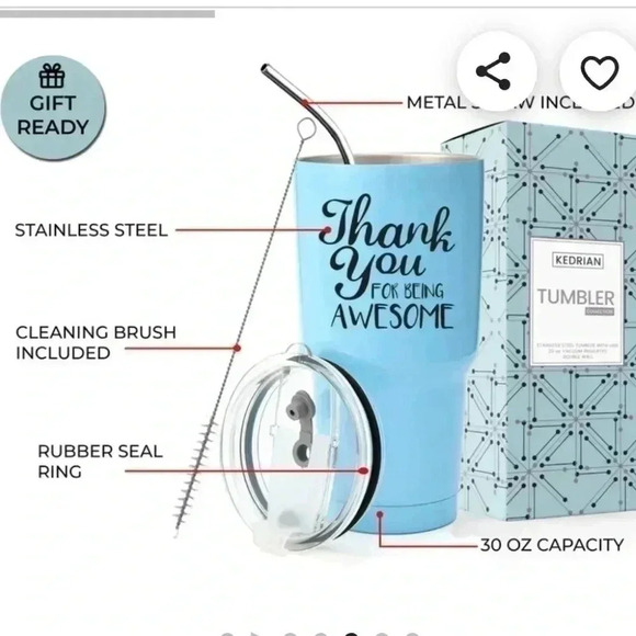 kedrian Other - Kedrian  30 ounce Tumbler.  New in box